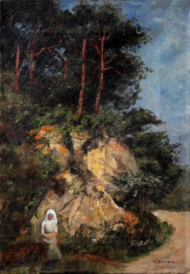 ca_1920cFrau_am_Strand_Oel_auf_Leinwand_38x27cm