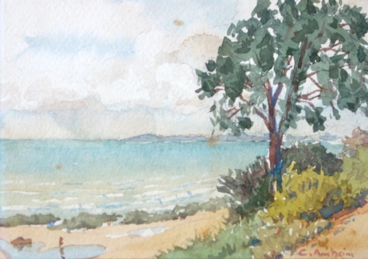 ca_1930cKueste_vor_Hiddensee_Aquarell_auf_Papier_12x16cm