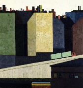 mo_1986_Stadtautobahn_Auffahrt_Oel_auf_Hartfaser_100x93cm mo_1986_Stadtautobahn_Auffahrt_Oel_auf_Hartfaser_100x93cm