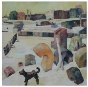 mo_2004_Der_Hund_Oel_auf_Leinwand_122x120cm mo_2004_Der_Hund_Oel_auf_Leinwand_122x120cm